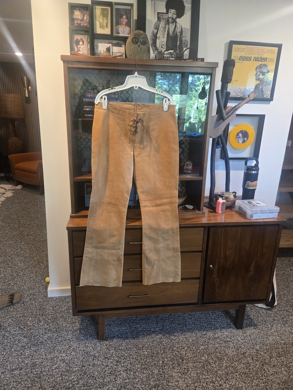 Vintage 1990s Bebe Suede Low Cut Bootcut Pants